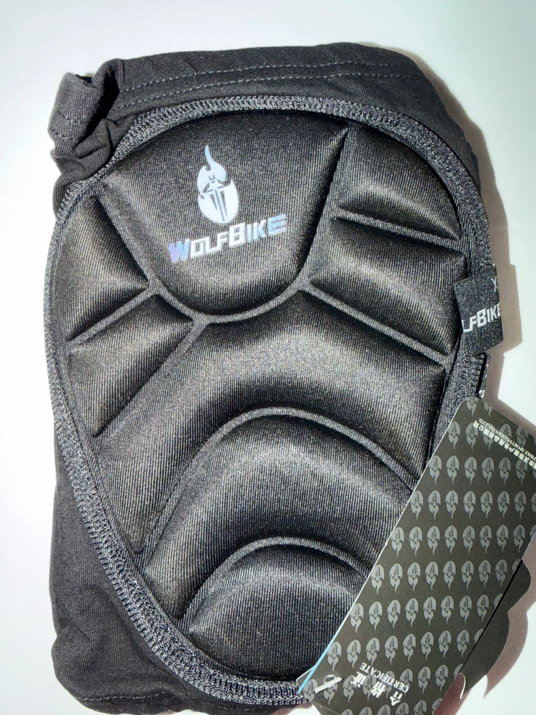 WOLFBIKE Black Padded Motorcycle Knee Pads - Size XL