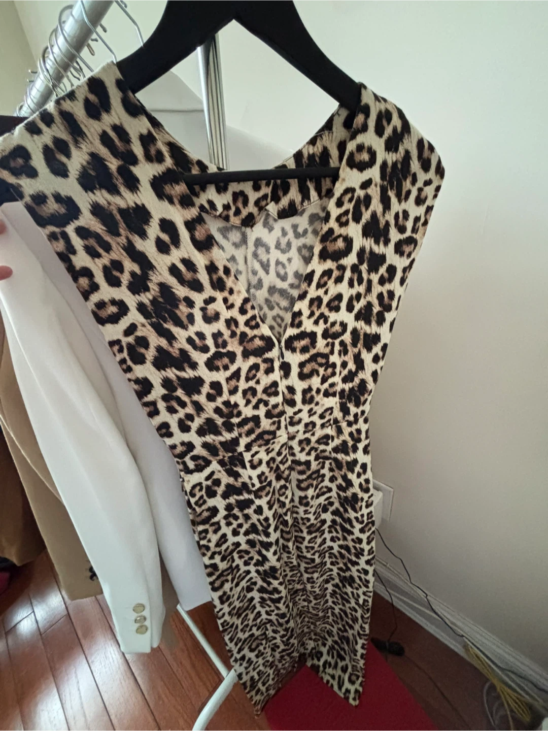 ZARA Leopard Print Linen Blend Midi Dress Size XS - photo 3