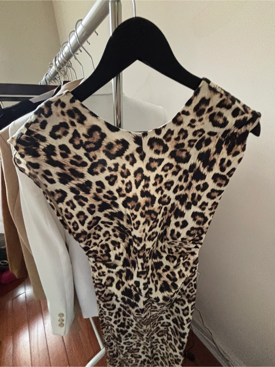 ZARA Leopard Print Linen Blend Midi Dress Size XS - photo 2