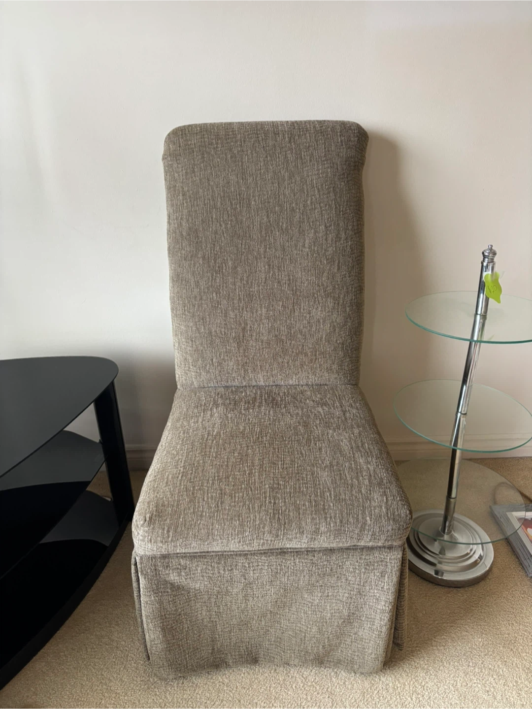 Brown Upholstered Dining Chair