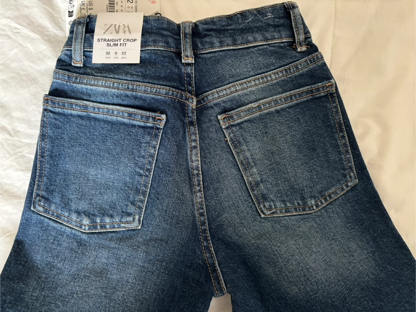 Zara Women's Low-Rise Cropped Straight Slim Fit Jeans Size 32 - photo 3