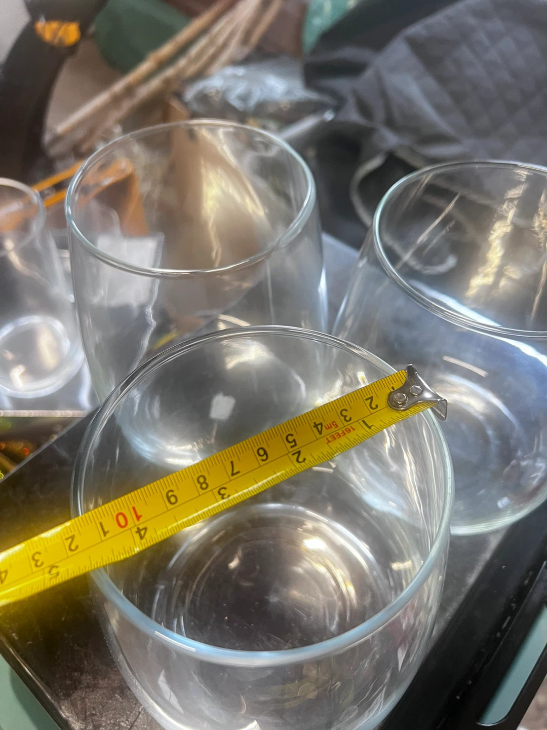 Set of 3 Clear Flower Vases - photo 4