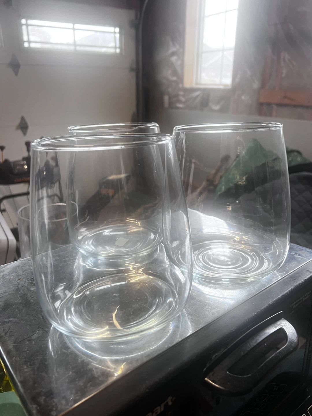 Set of 3 Clear Flower Vases