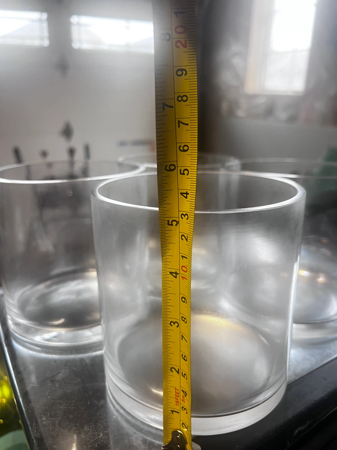 Set of 4 Clear Glass Vases/Candle Holders - photo 2