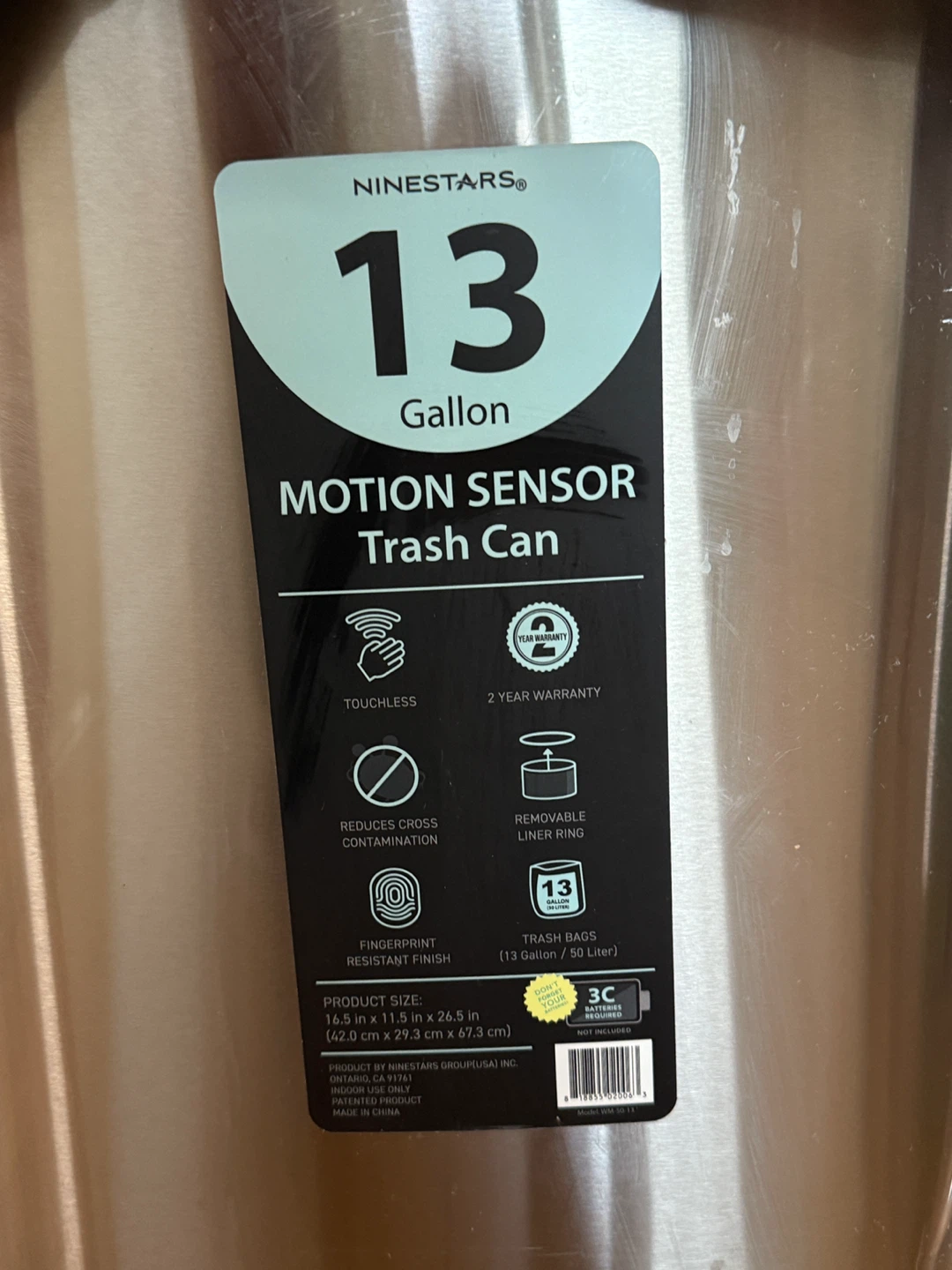 👉 Motion Sensor Trash Can 13 Gallon (Touchless) - photo 2