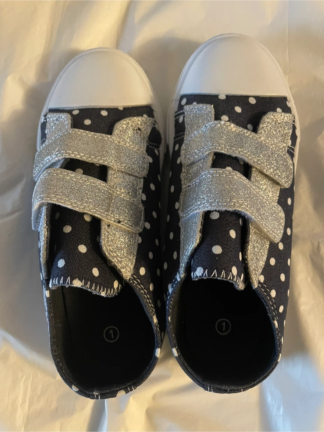 Silver Polka Dot Sneakers