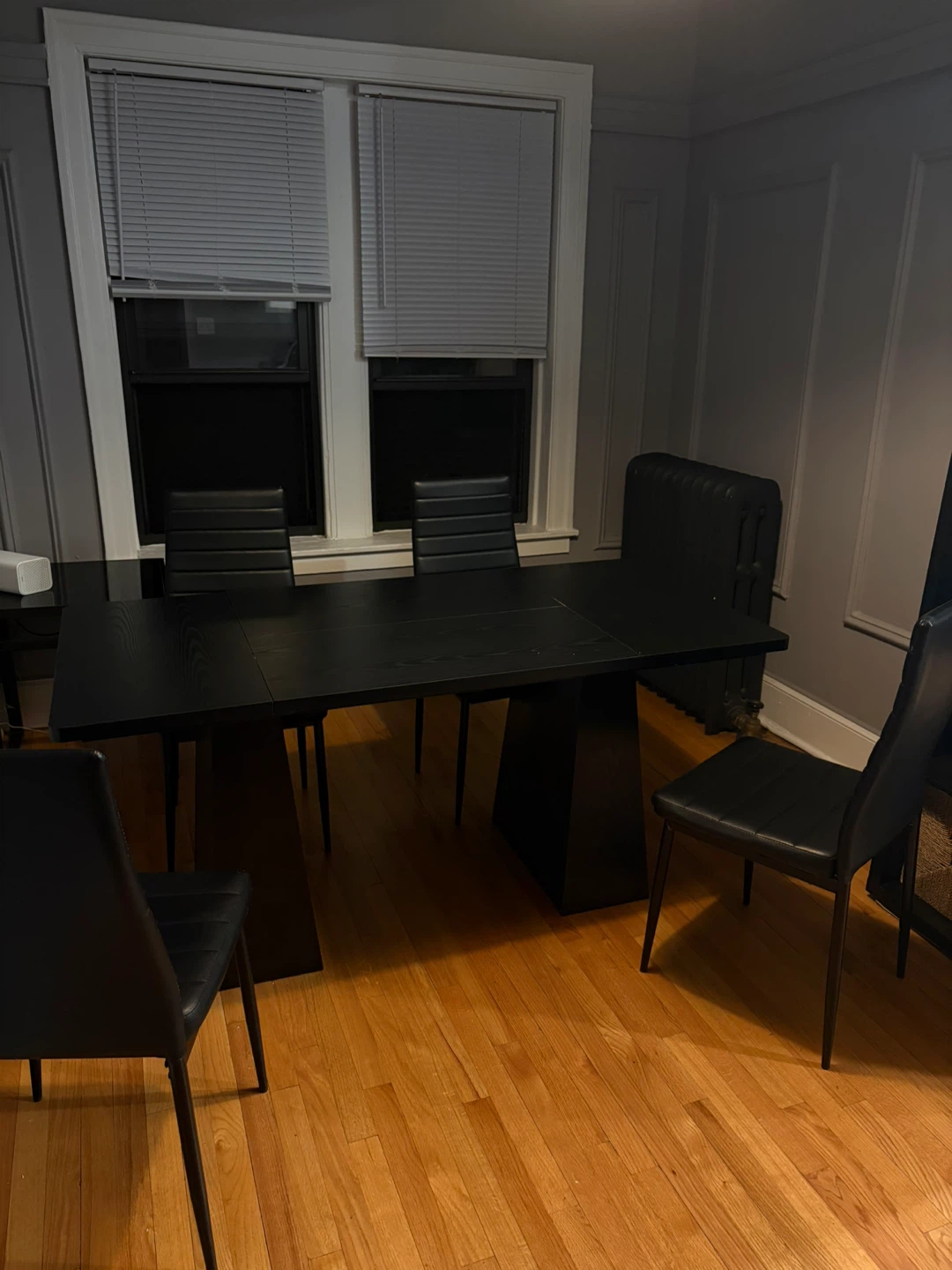 Black Dining Table and Chairs Set