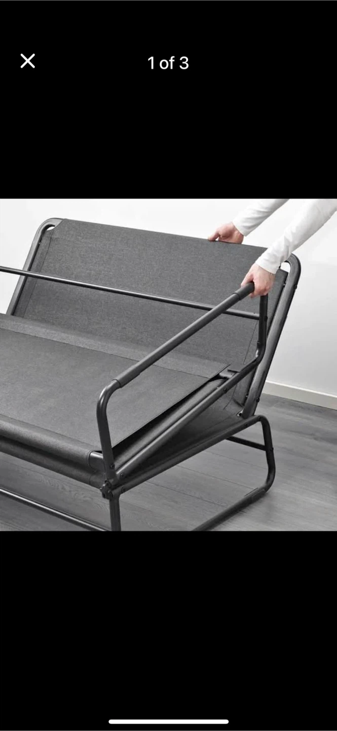 Ikea HAMMARN Metal Foldable Futon/ Sofa Bed - photo 2
