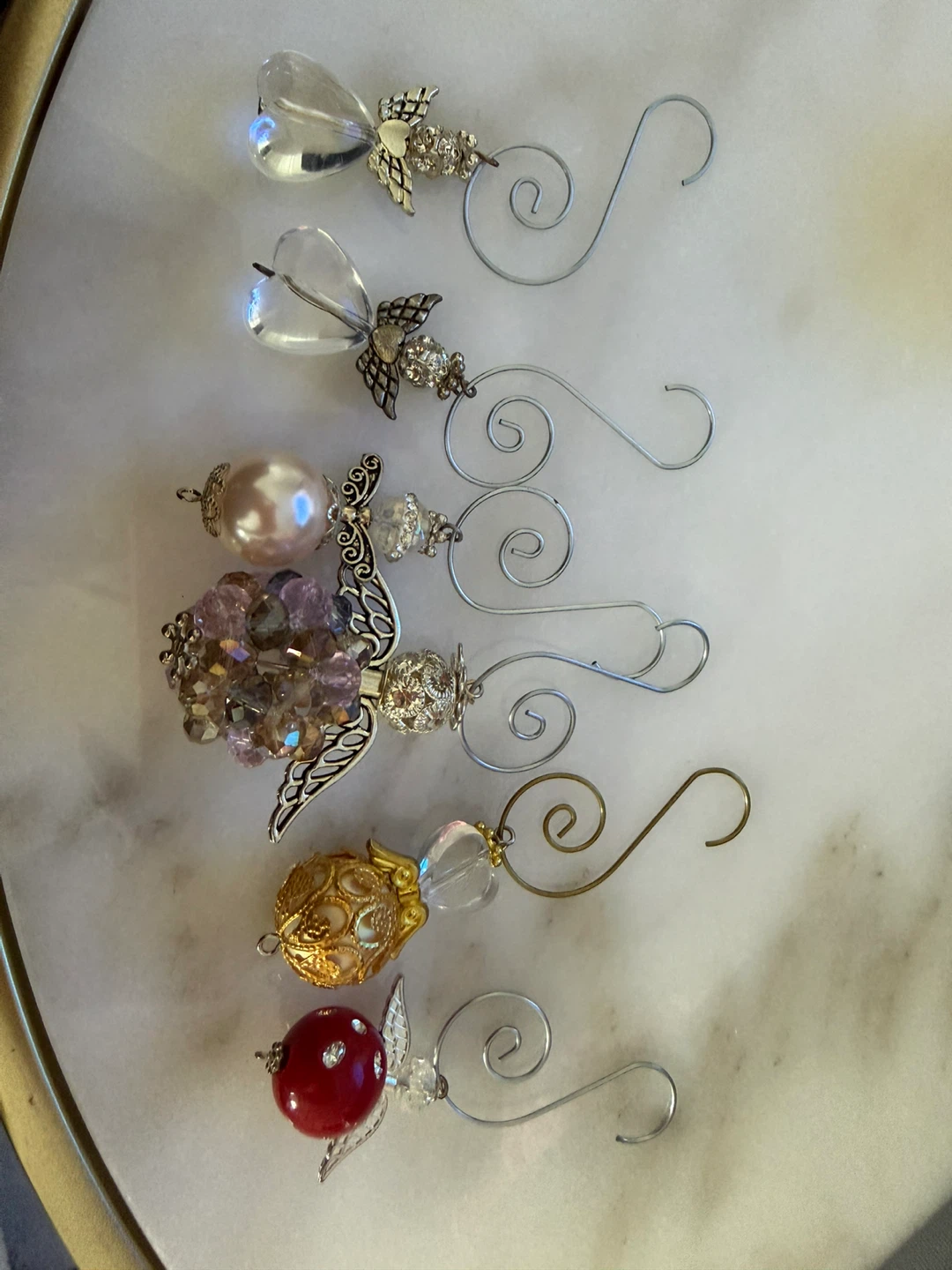 Set of 5 Angel Ornaments