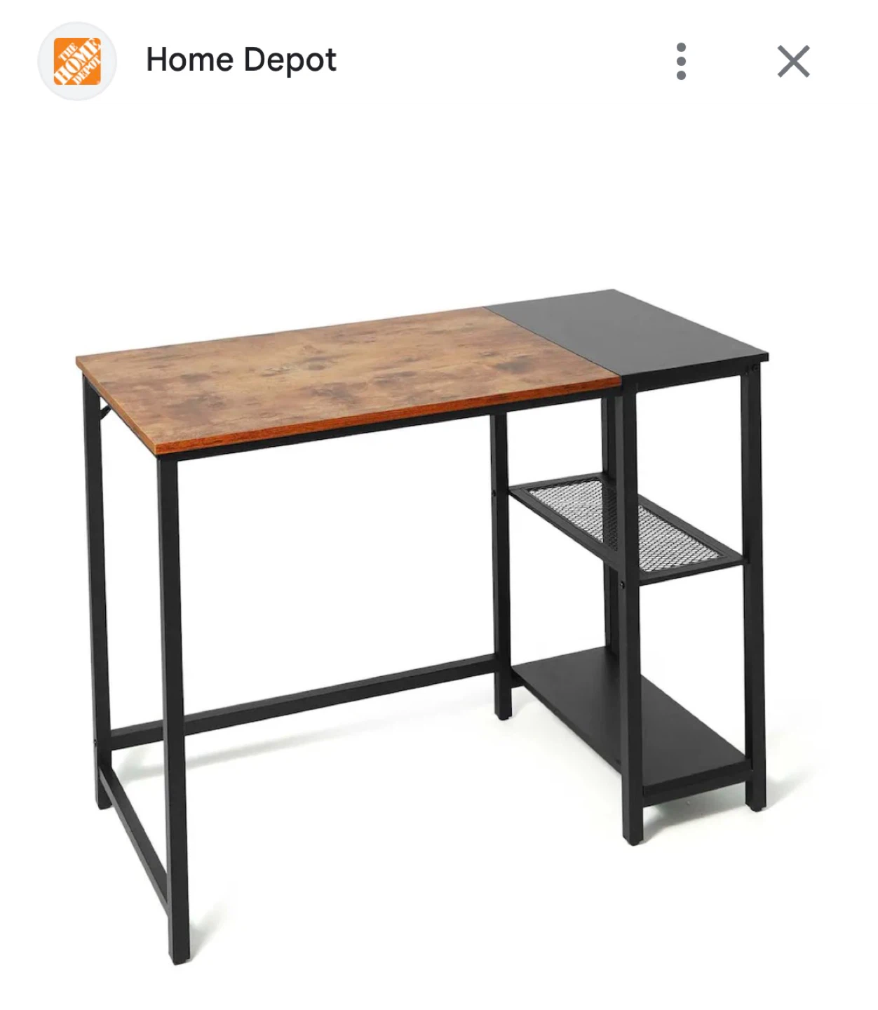 Caphaus Computer Desk with Shelves - 40 Inch - photo 2