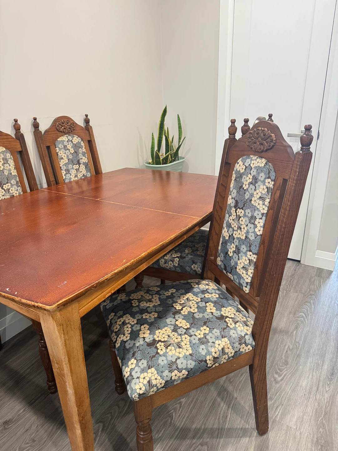 Wooden Dining Table with 4 Chairs - photo 2