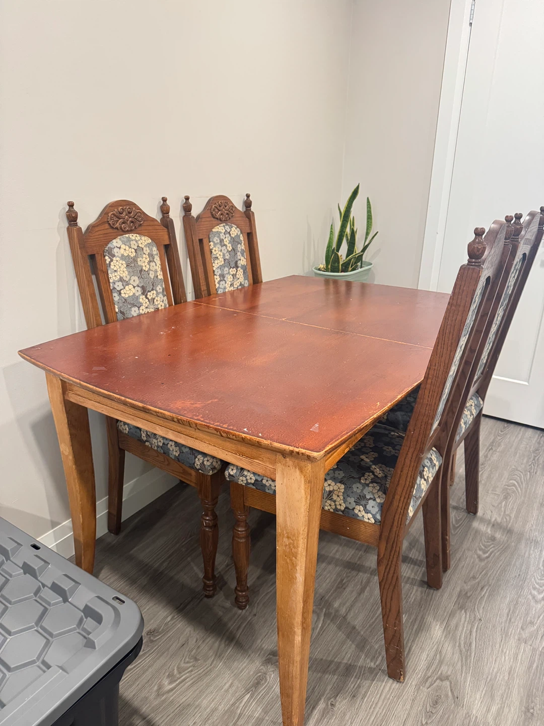 Wooden Dining Table with 4 Chairs