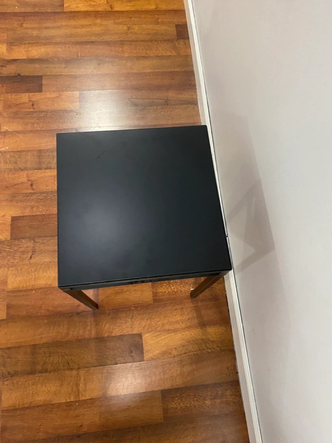 Black Metal Side Table with Shelf - photo 2