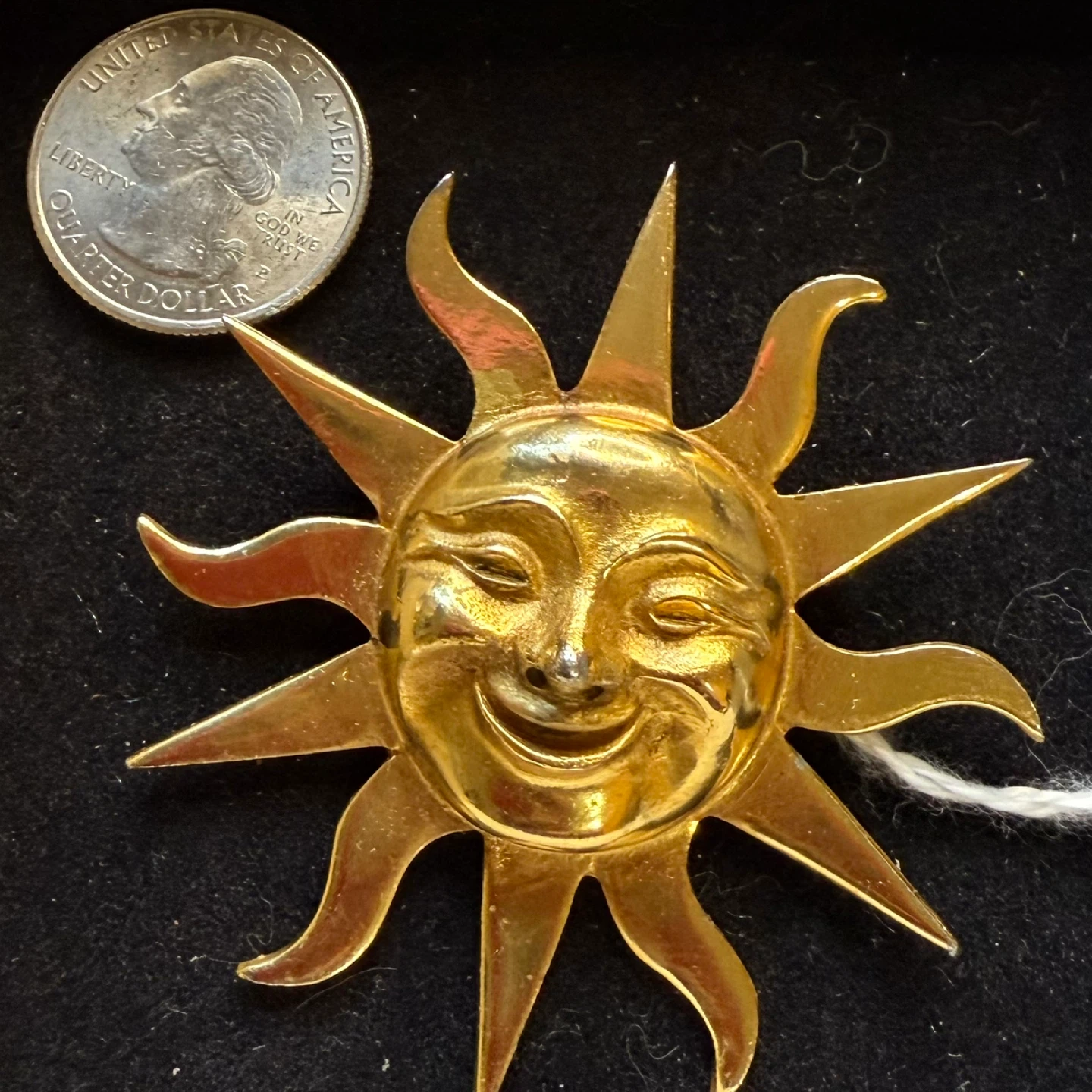 Golden Sun Face Brooch - Museum Replicas - photo 3