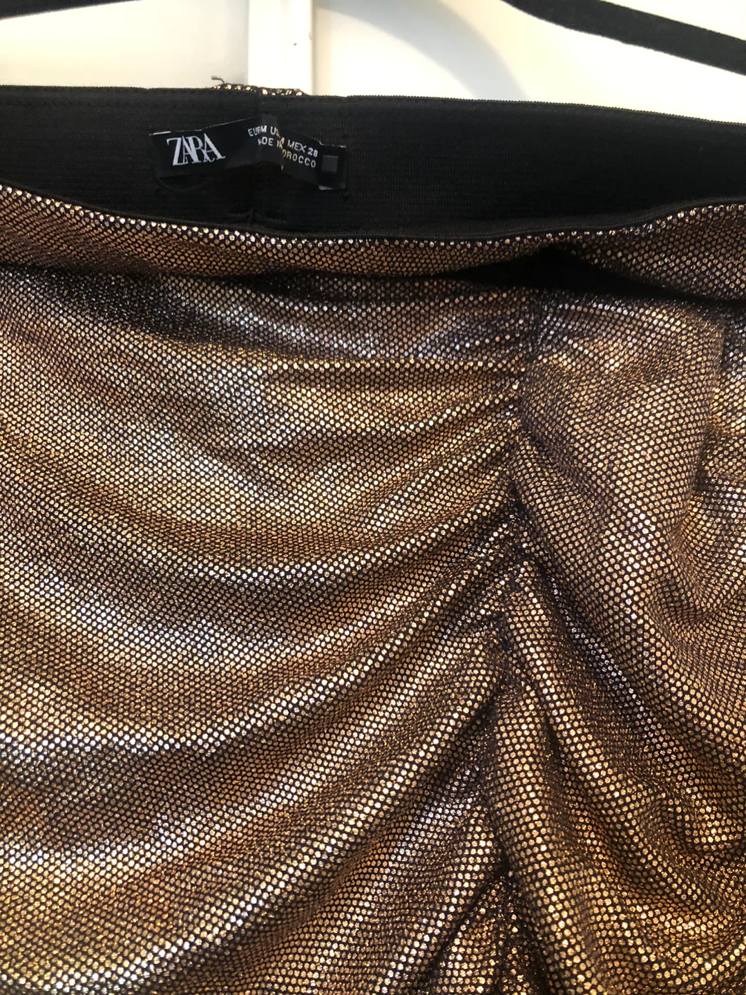 ZARA Ruched Metallic Skirt - photo 2