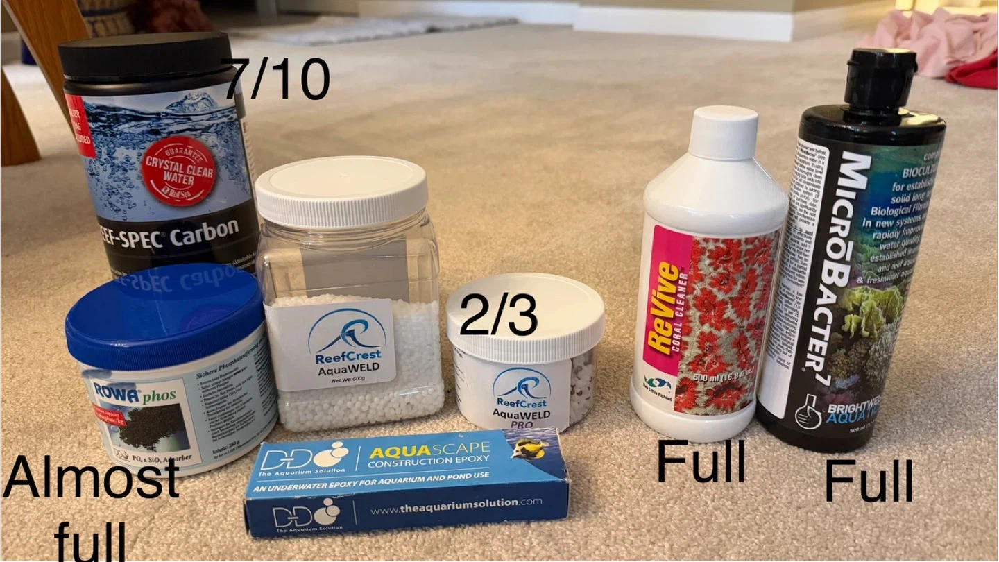 Assorted Aquarium Water Treatment & Epoxy