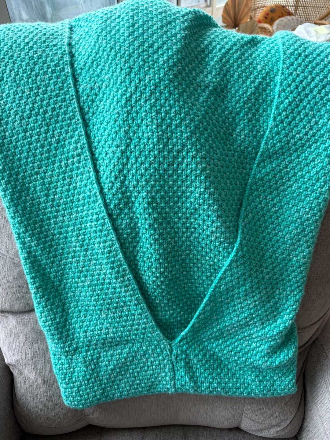 Teal Mermaid Tail Knit Blanket - photo 4