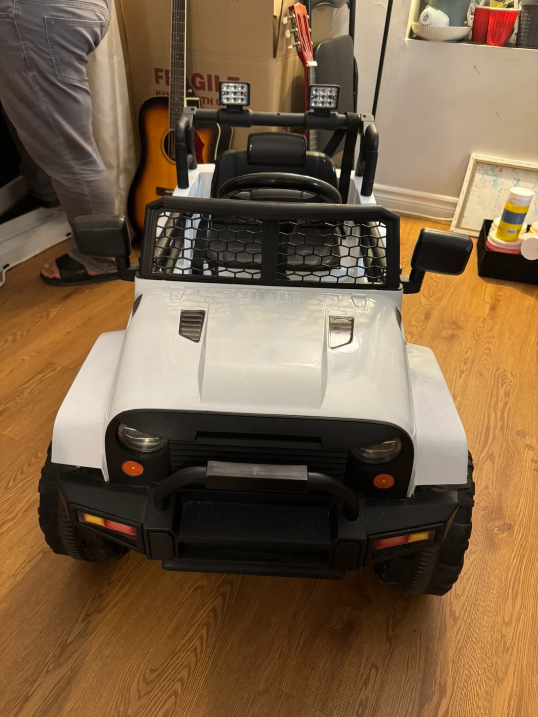 White Kids Ride-On Jeep