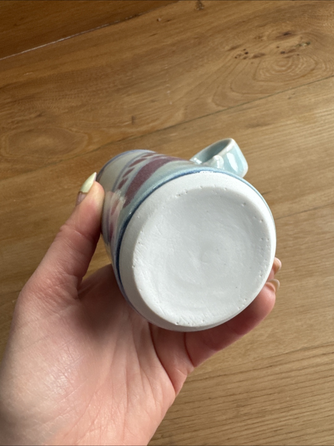 Small Blue and Purple Handmade Pottery Mug - photo 5