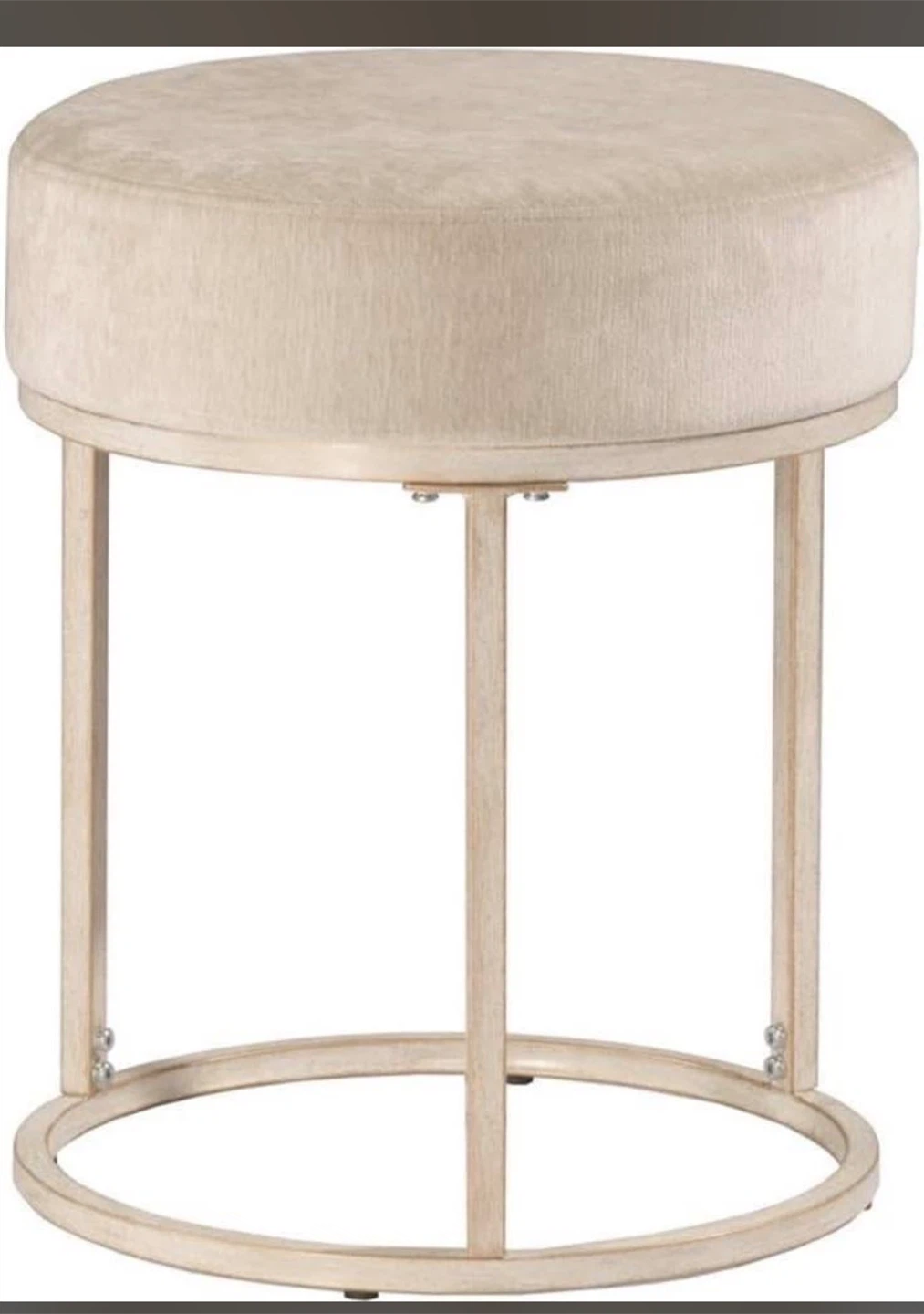 Round Upholstered Vanity Stool