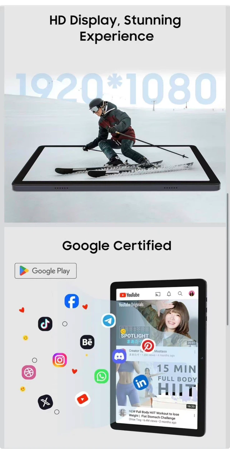 Tablet 10.1" Android 14 8GB RAM 64GB ROM - photo 3