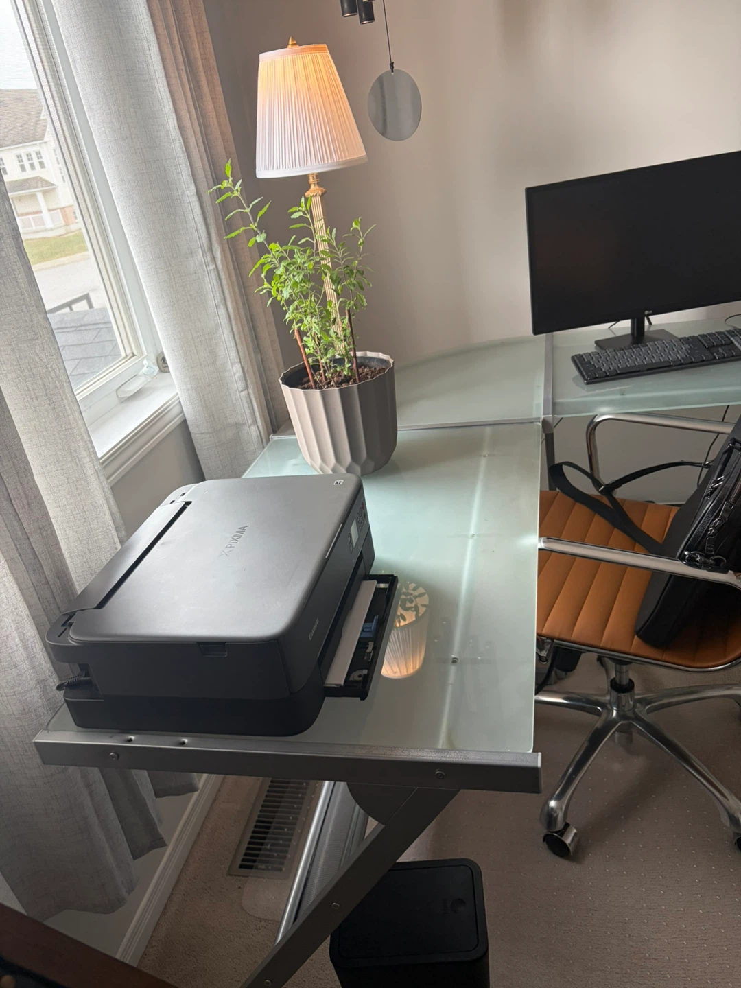 Glass L-Shaped Desk - photo 3