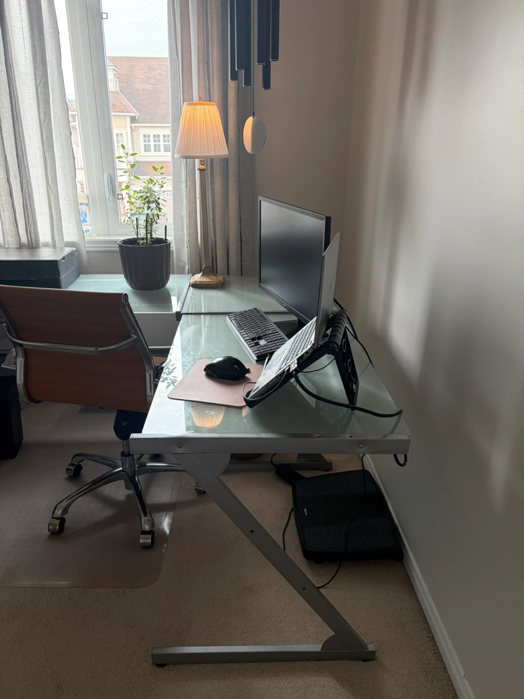 Glass L-Shaped Desk - photo 2