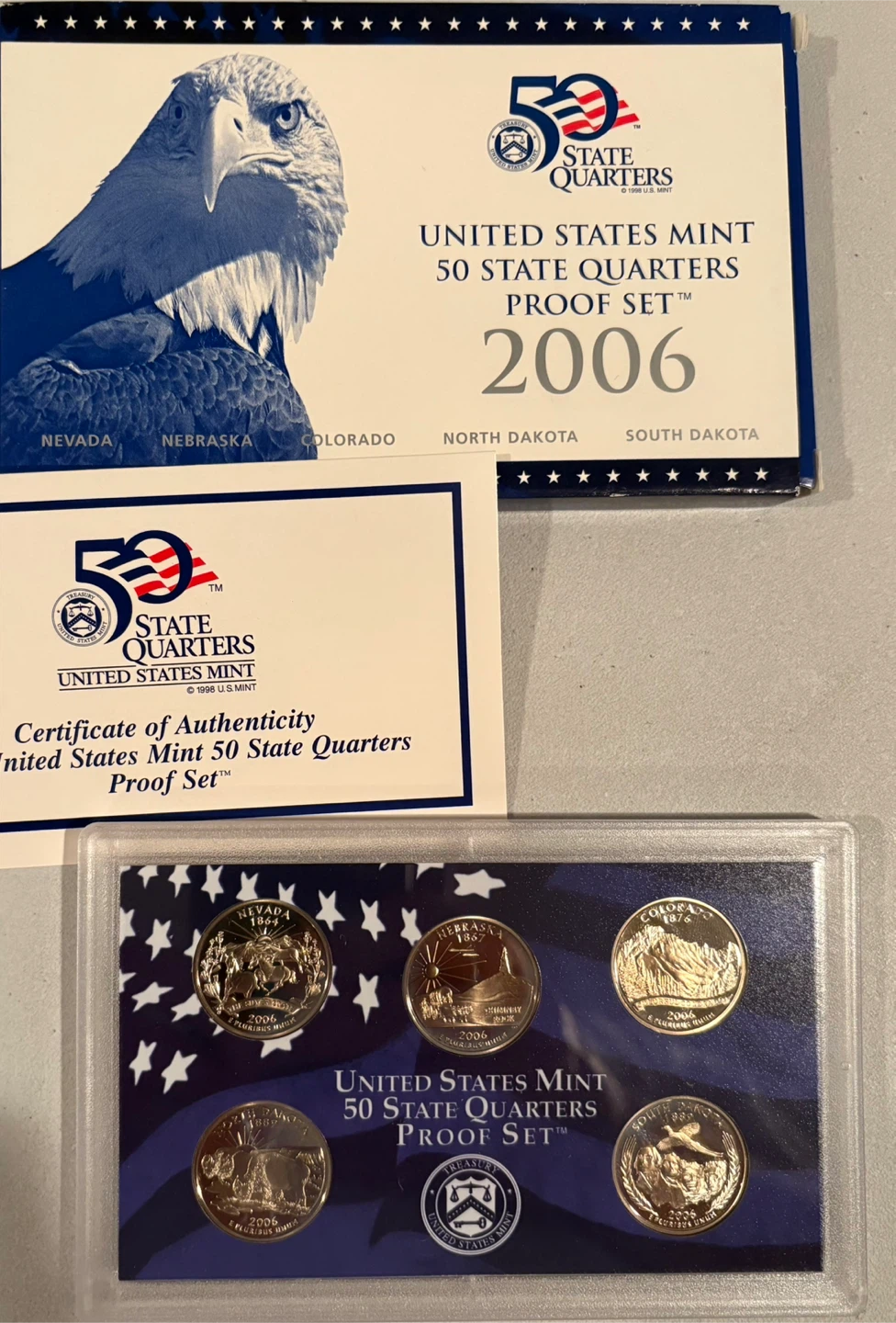 2006 United States Mint 50 State Quarters Proof Set - photo 2