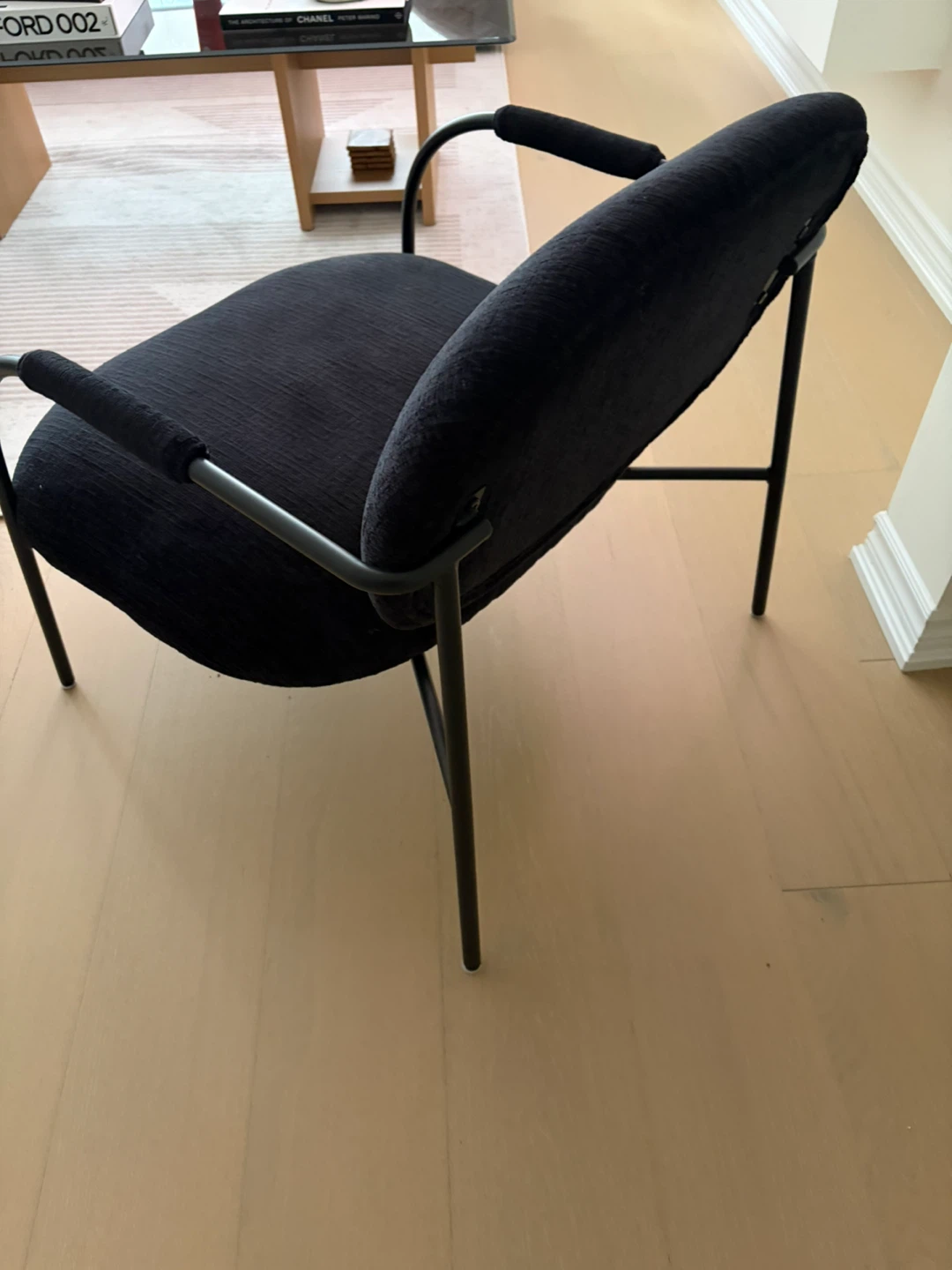 Black Upholstered Accent Chair