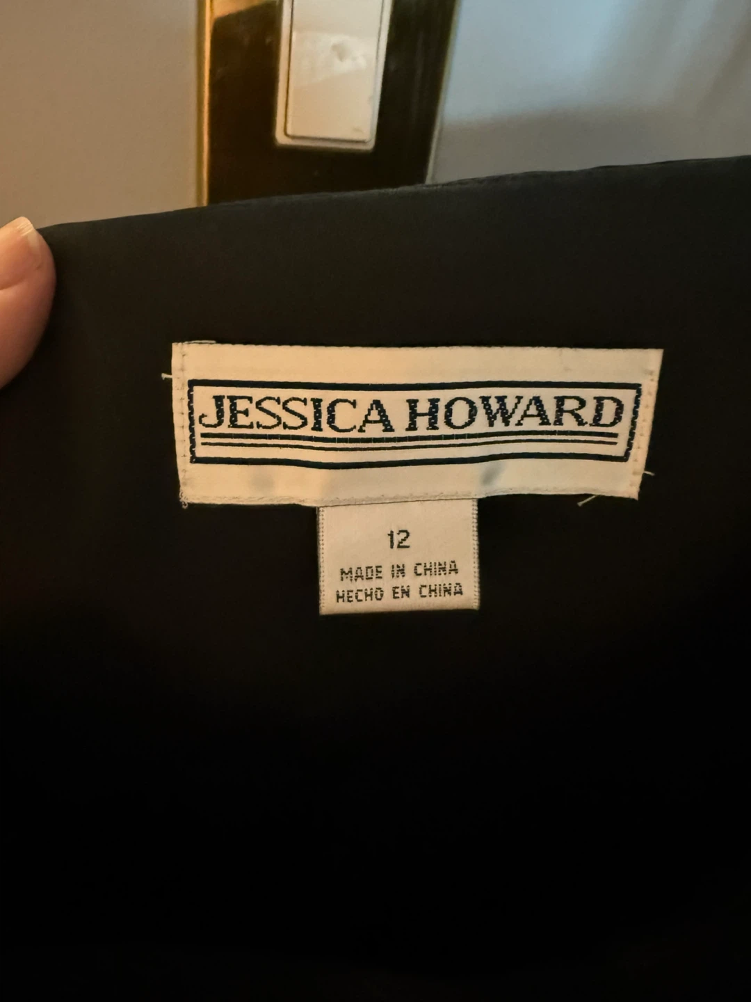 Jessica Howard Black Beaded Strap Dress Size 12 - photo 4