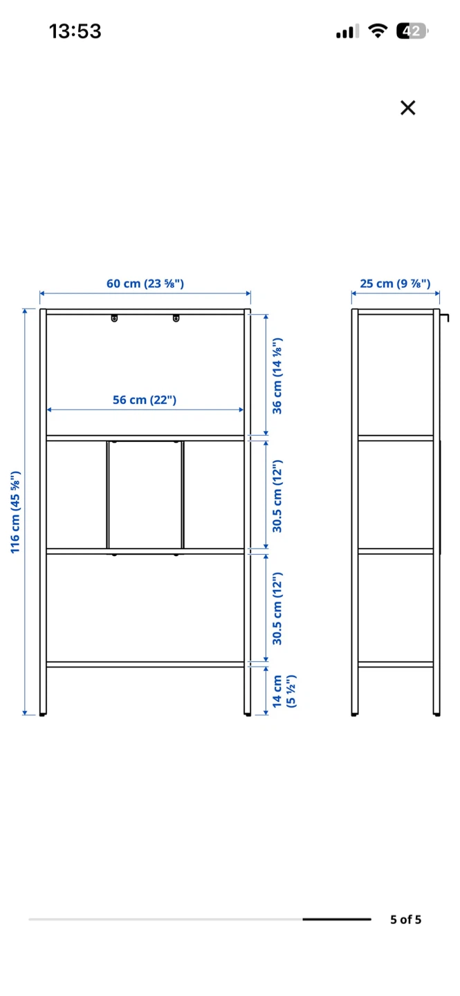 IKEA BAGGEBO metal shelf (white) - photo 4