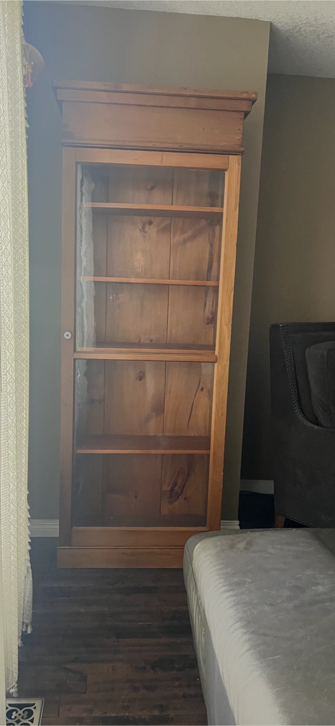 Wooden Glass Door Bookcase