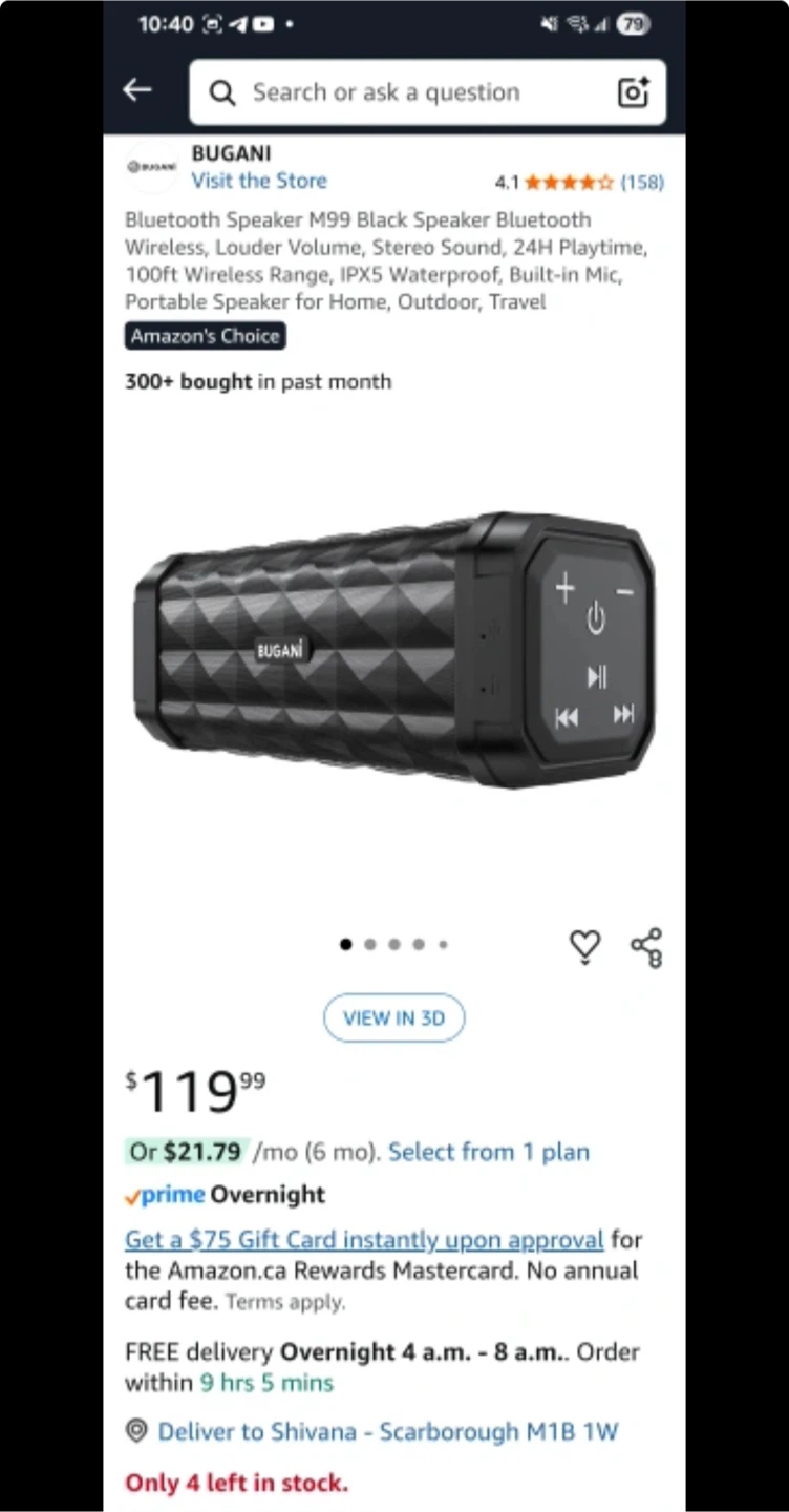 BUGANI M99 Waterproof Bluetooth Speaker - photo 2