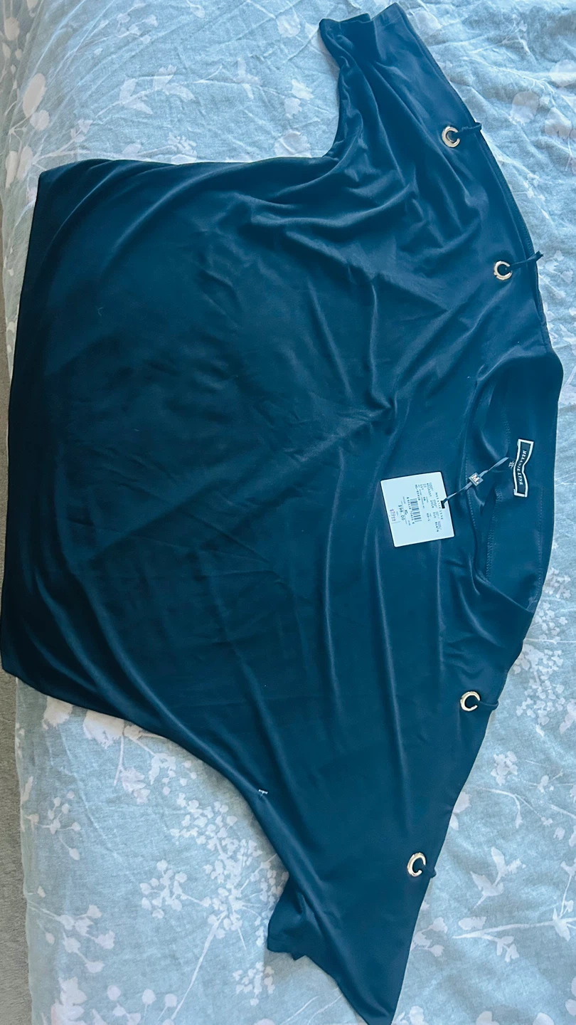 Melanie Lyne Black Top with Grommets - Size XL - photo 2