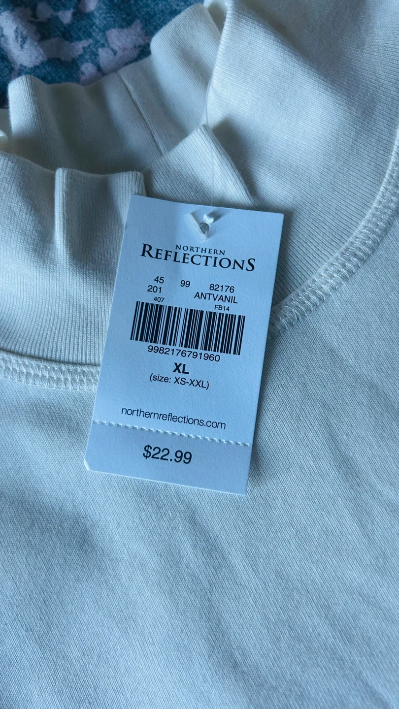 Northern Reflections Cream Mock Neck Long Sleeve Shirt - XL - photo 2