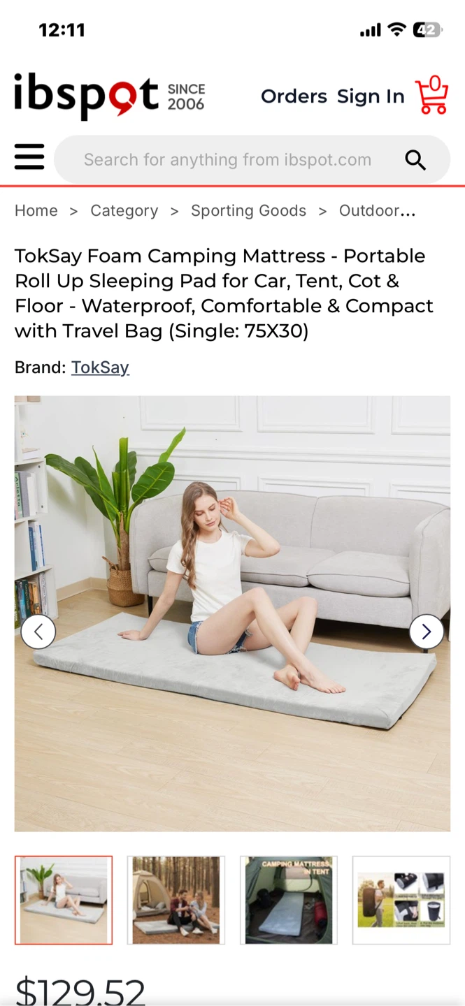 TokSay Single Camping Mattress 75x30" - photo 4