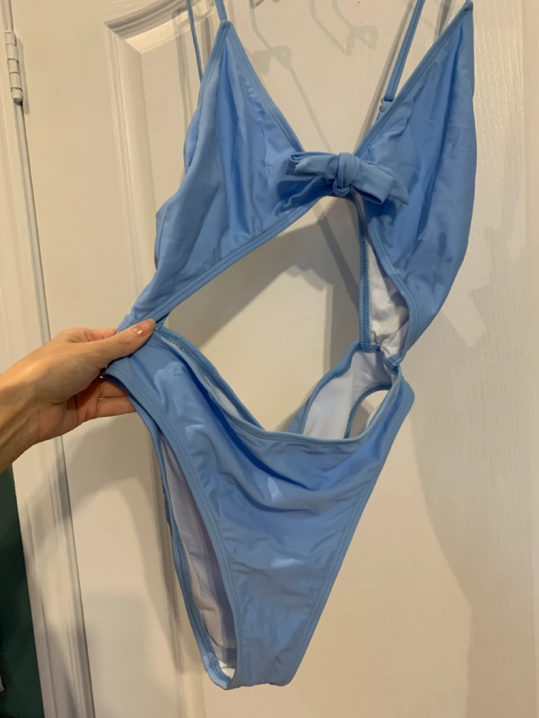 NEW Baby Blue One-Piece Swimsuit with Cut-outs -M/L - photo 2