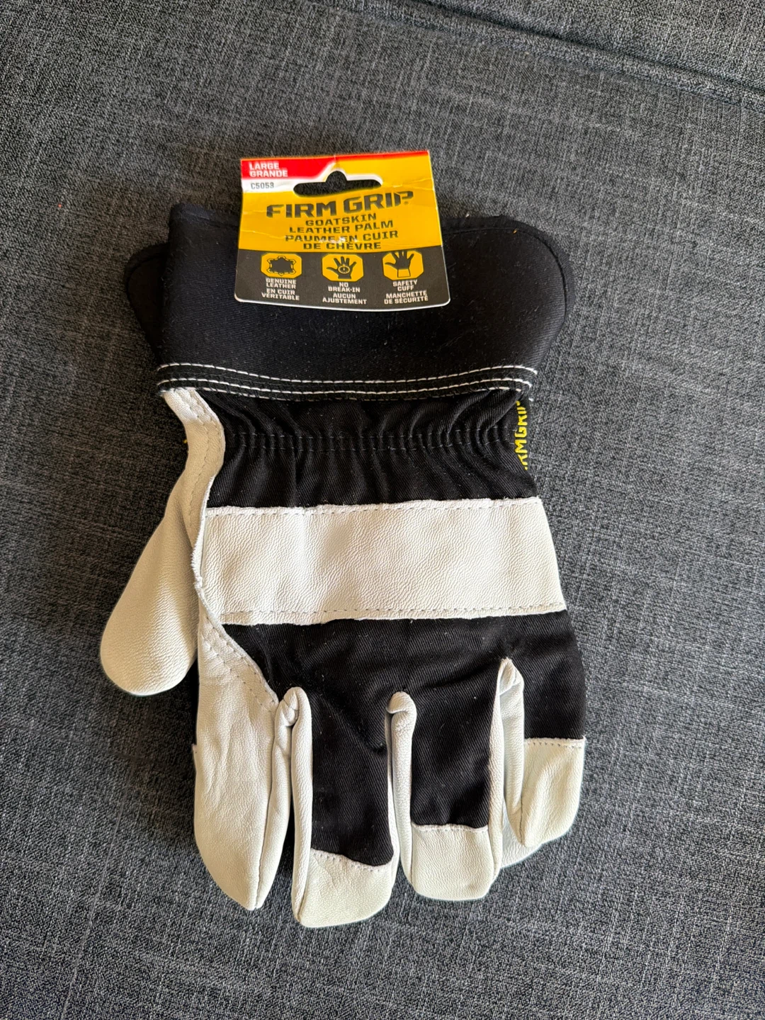Firm Grip Large Goat Skin Work Gloves