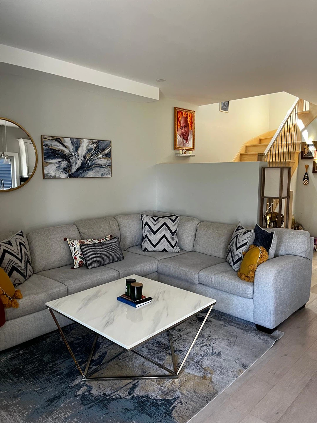 Grey Sectional Sofa- 6 seater