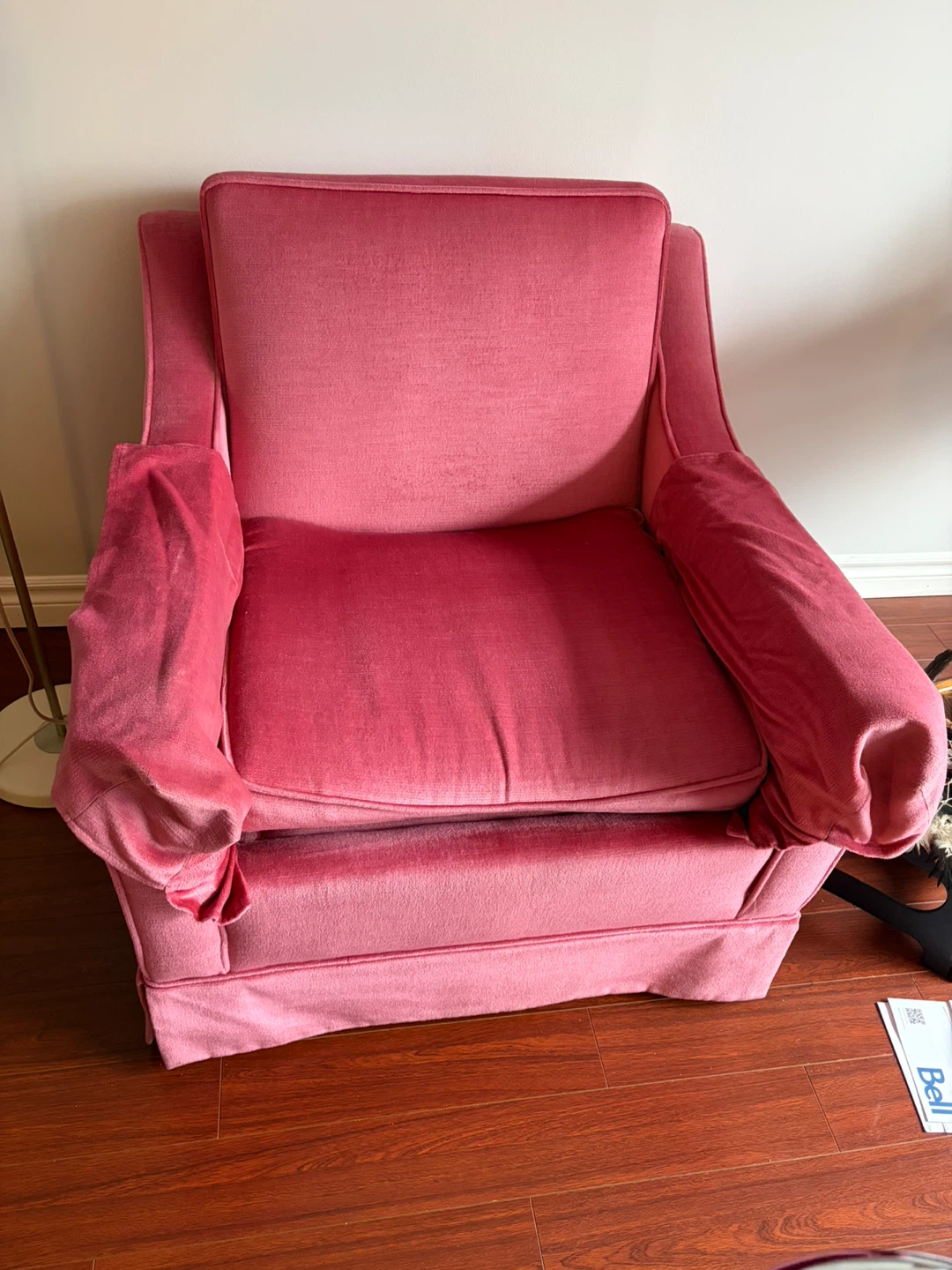 Pink Velvet Armchair