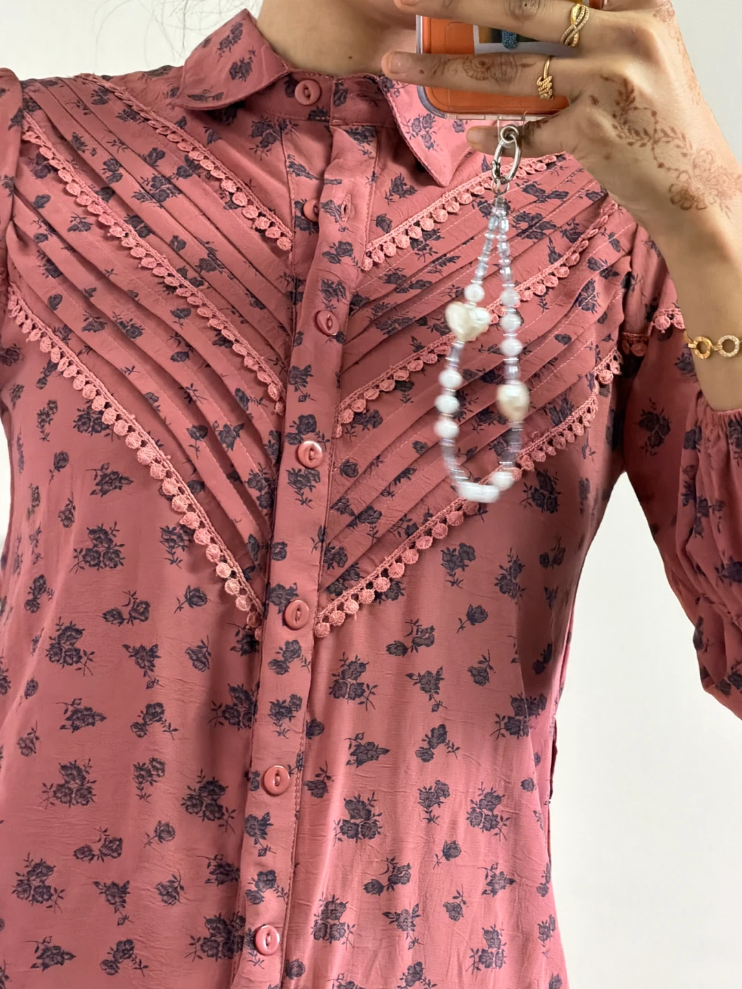 Pink Floral Tunic Shirt - photo 2