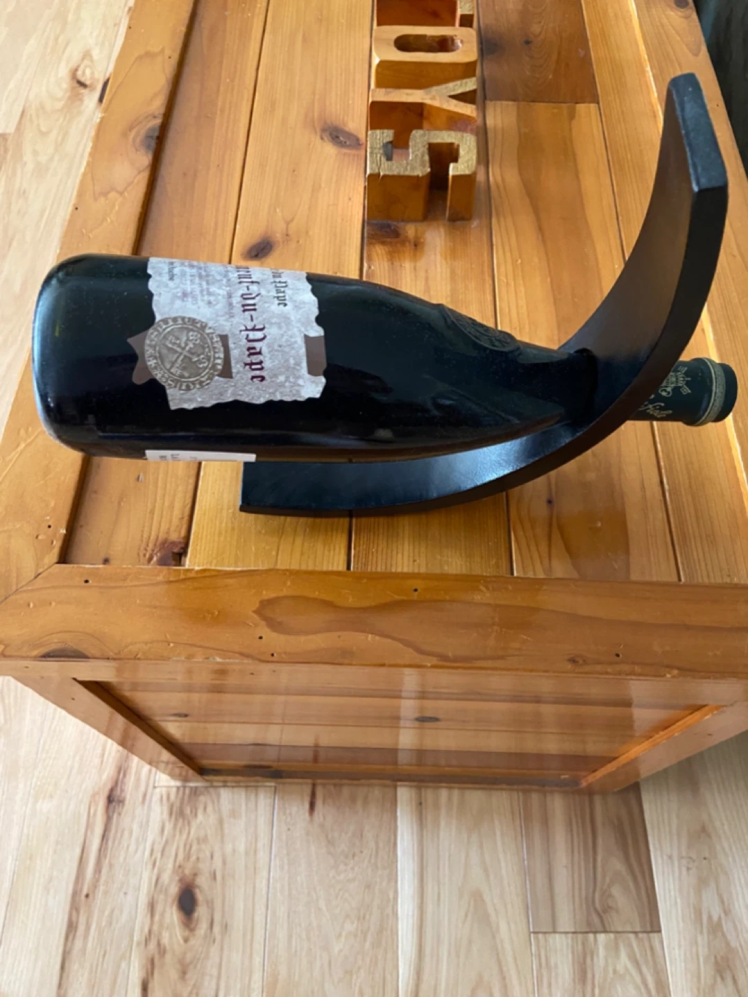 Wooden Wine Bottle Holder Stand - photo 2