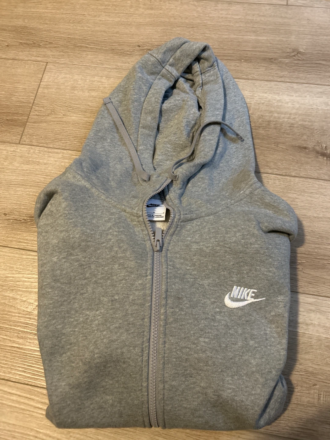 Nike Grey Zip-Up Hoodie