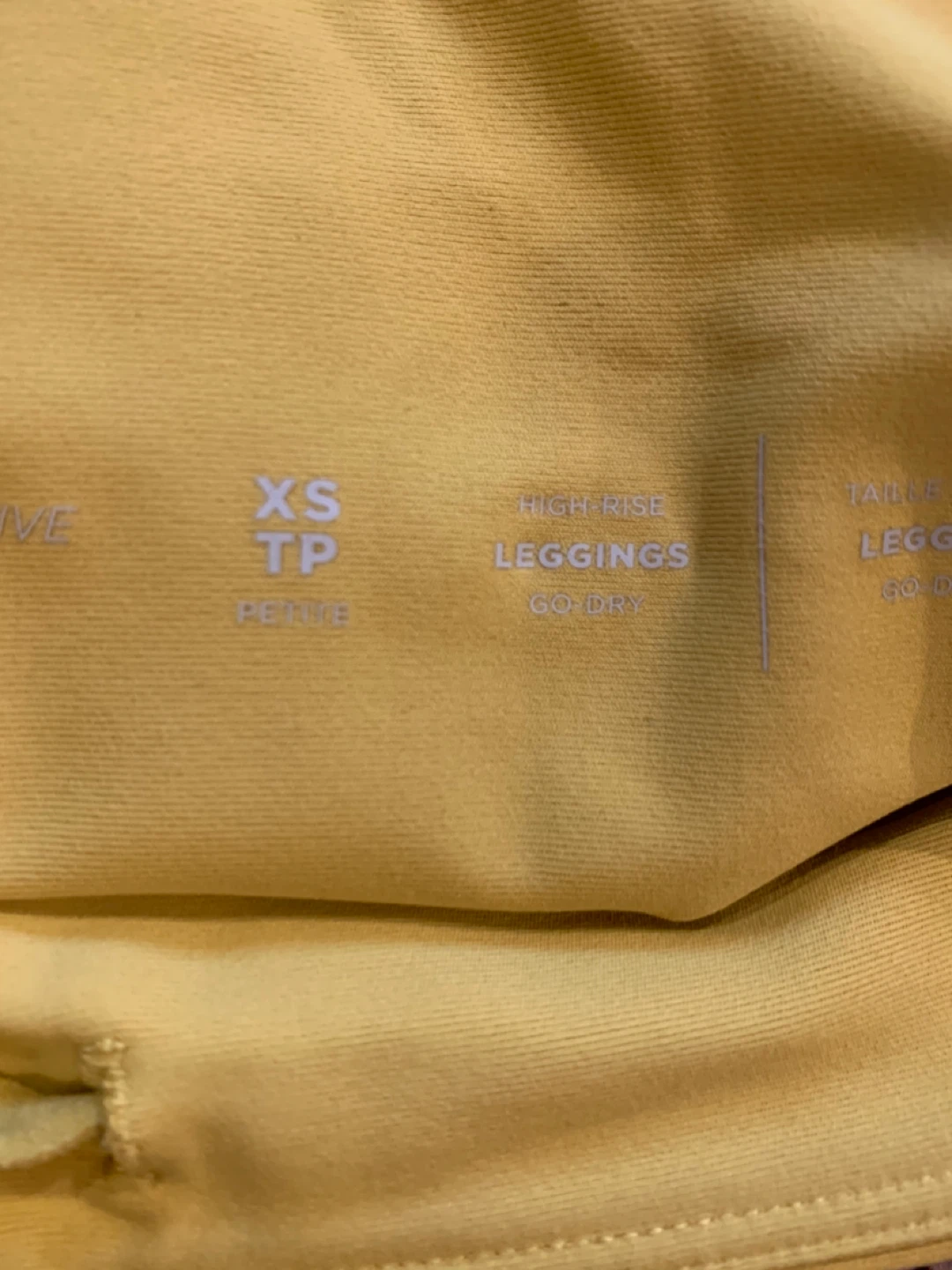 High Rise Go-Dry Petite Leggings XS Yellow - photo 4