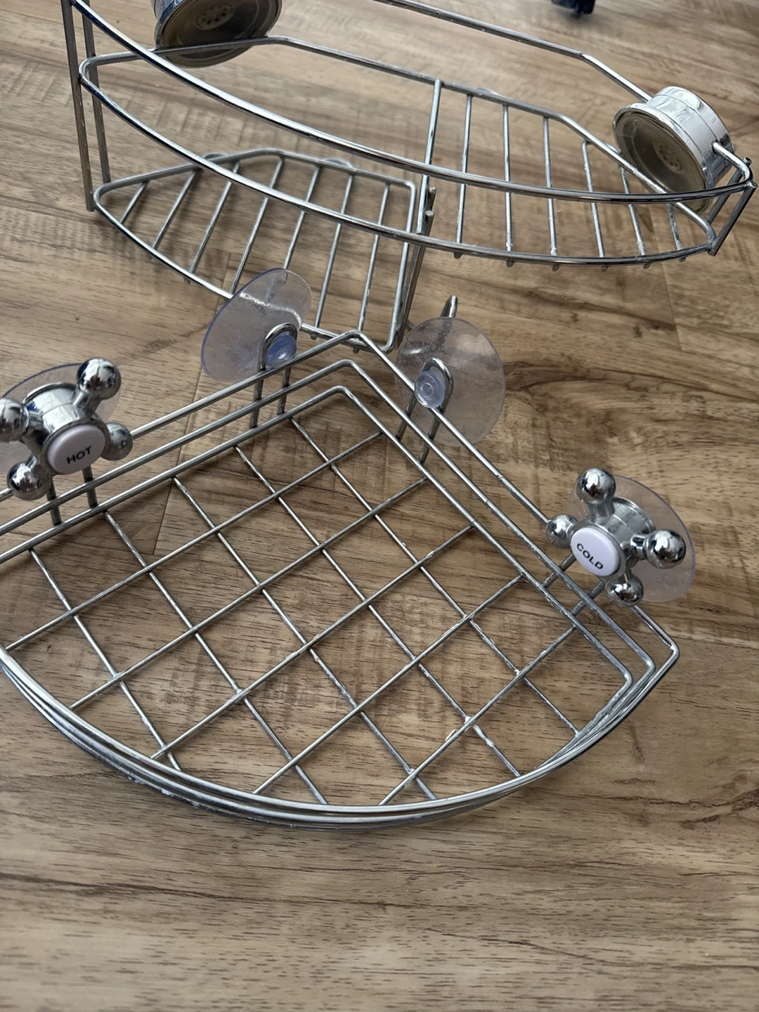 2 x Chrome Corner Shower Caddy Organizers - photo 2