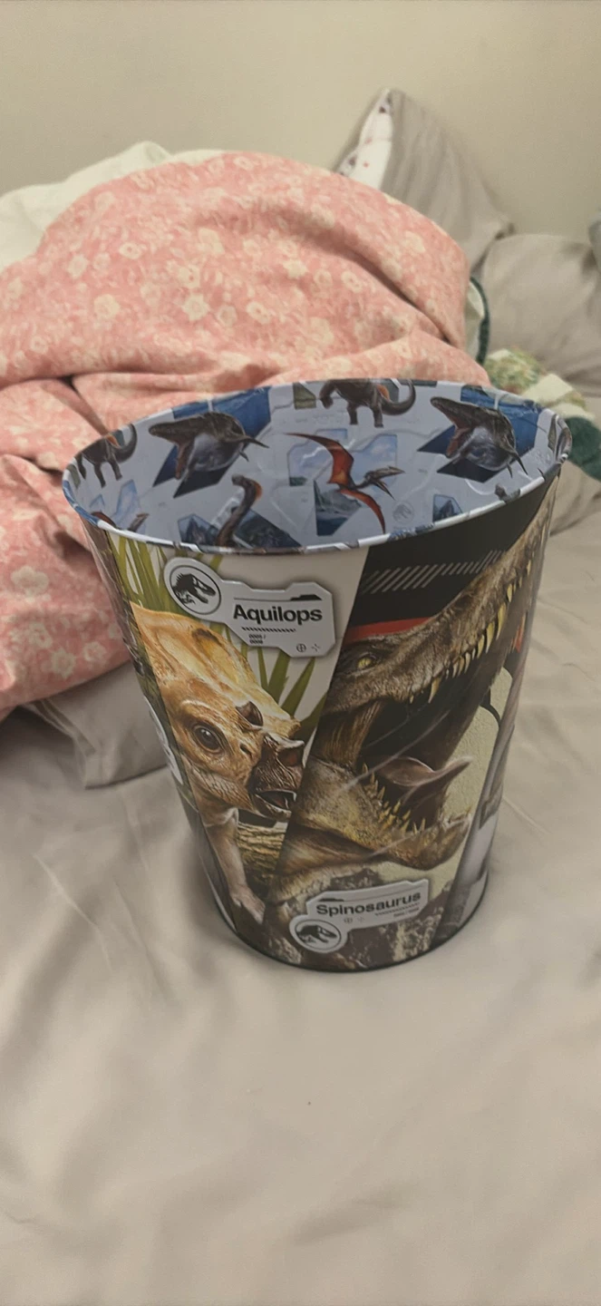 Authentic Jurassic World Movie Souvenir Metal Bucket