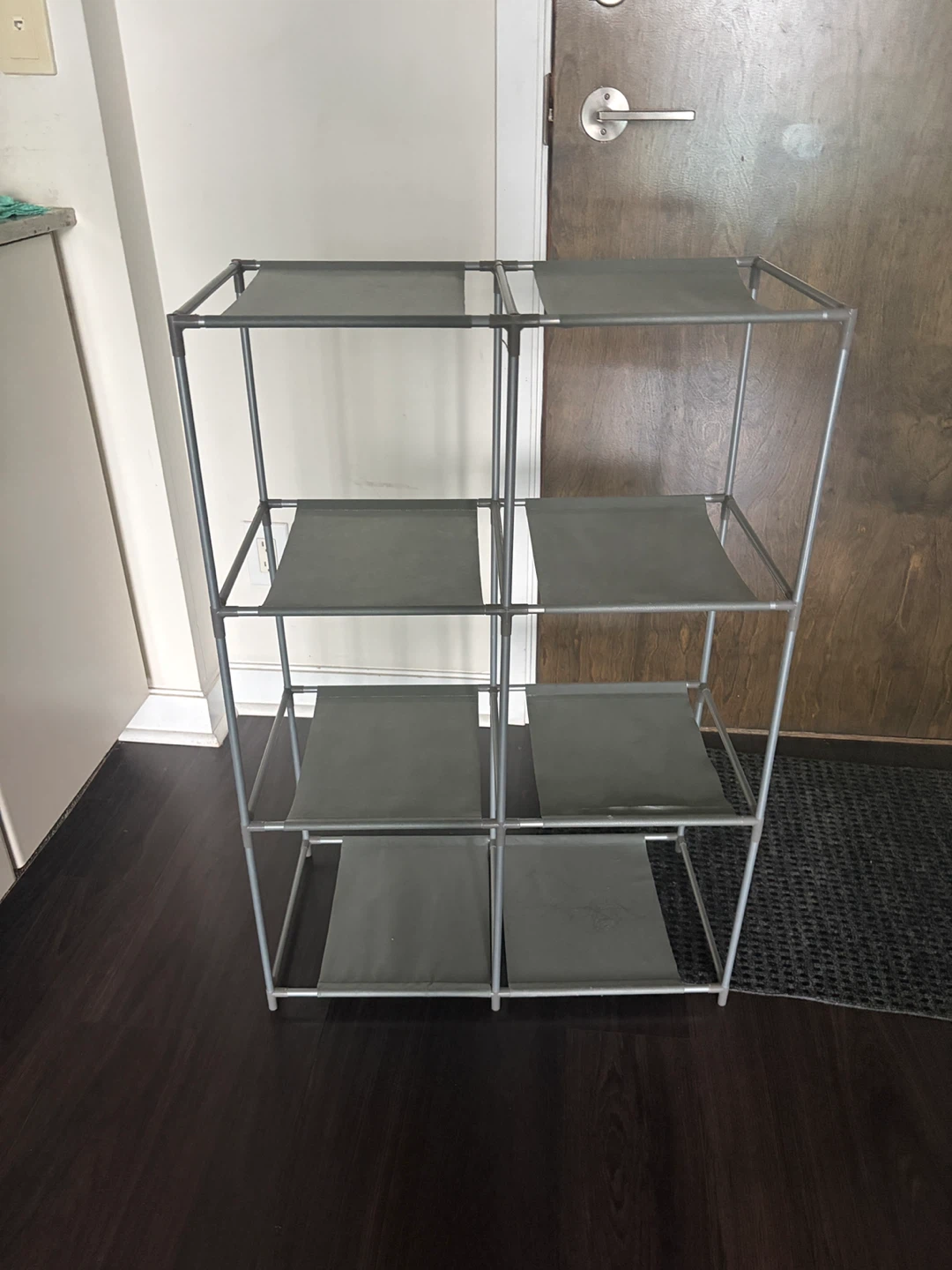 Grey Fabric Storage Shelving Unit & Shoe Storage unit