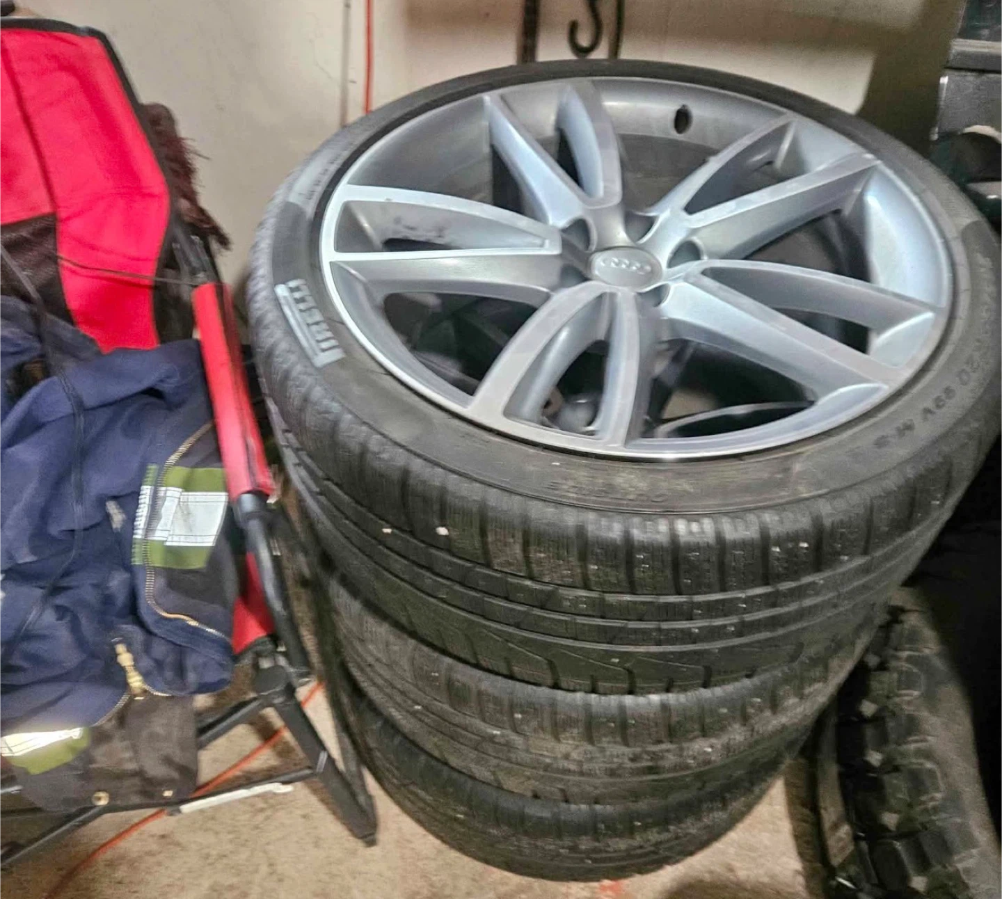 Audi Alloy Wheels with Pirelli Tires (Set of 3)