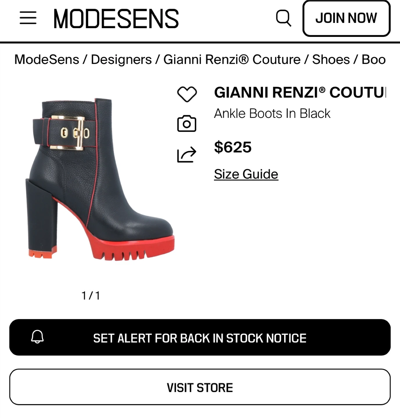 Gianni Renzi Couture Ankle Boots - Black/Red - photo 2