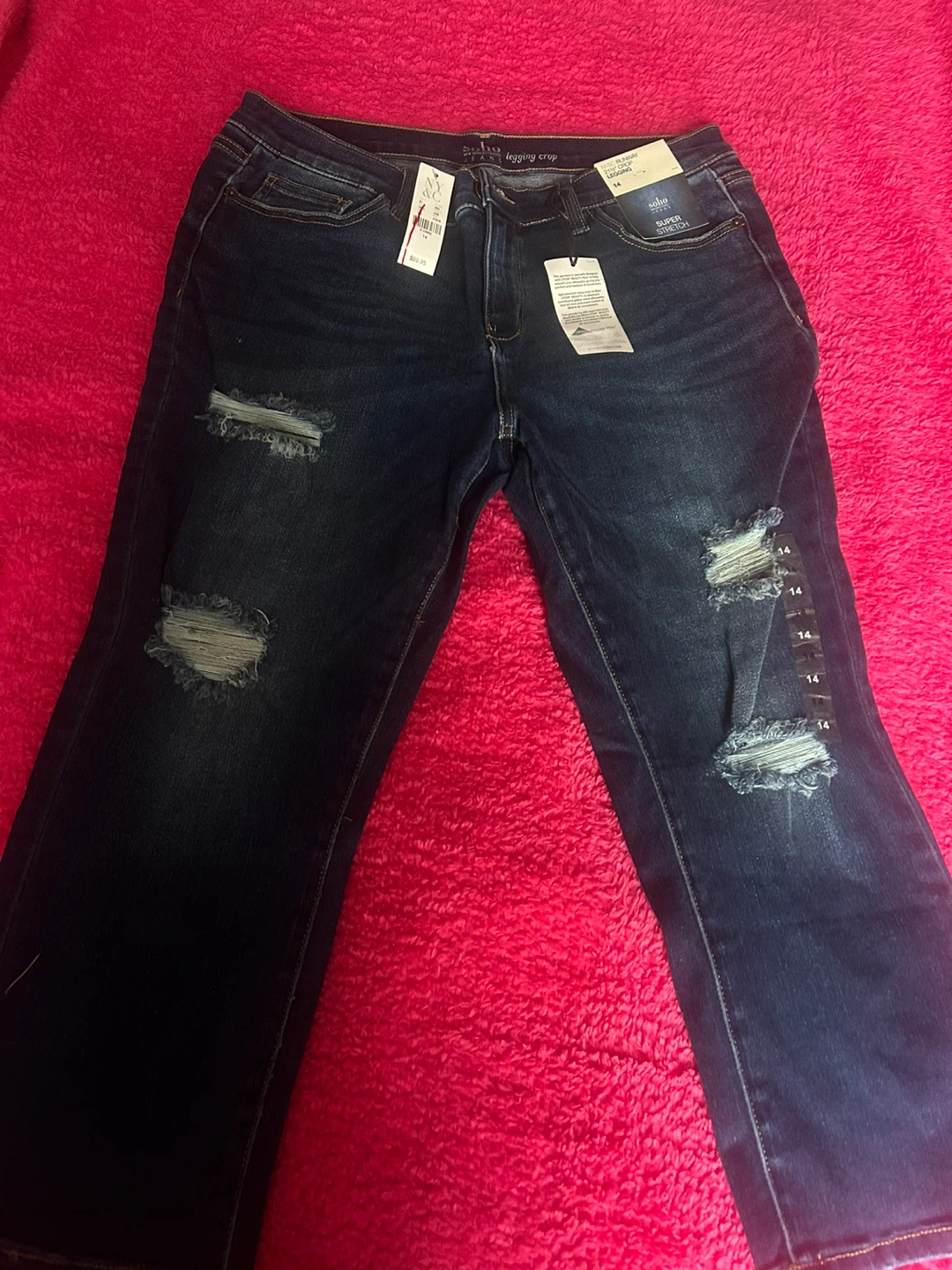 Soho New York & Company Jeans Legging Crop - Size 14